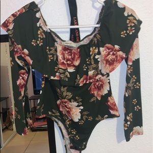 Off the shoulder onesie